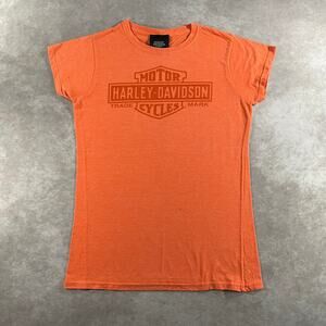 Women’s Harley Davidson Biker Coquette Blouse Top Small